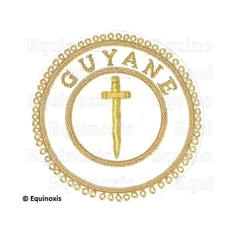 Badge / Macaron GLNF – Grande tenue provinciale – Grand Tuileur – Guyane – Brodé main